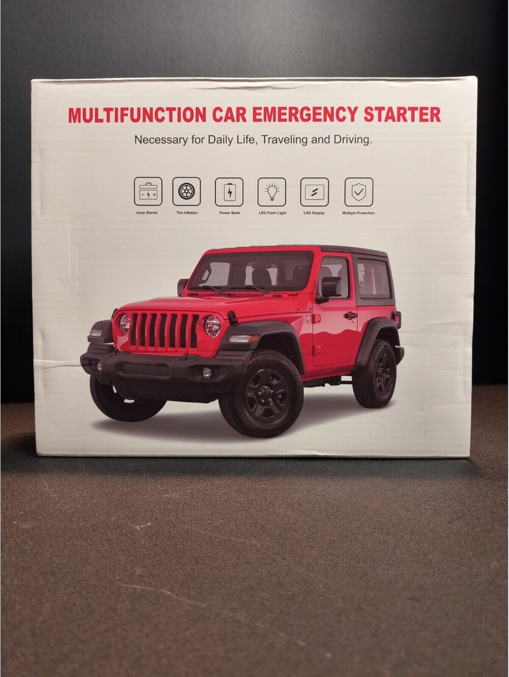 4 N1 Multi-function Emergency Starter- Jump/inflate/Power Bank/Flashlight